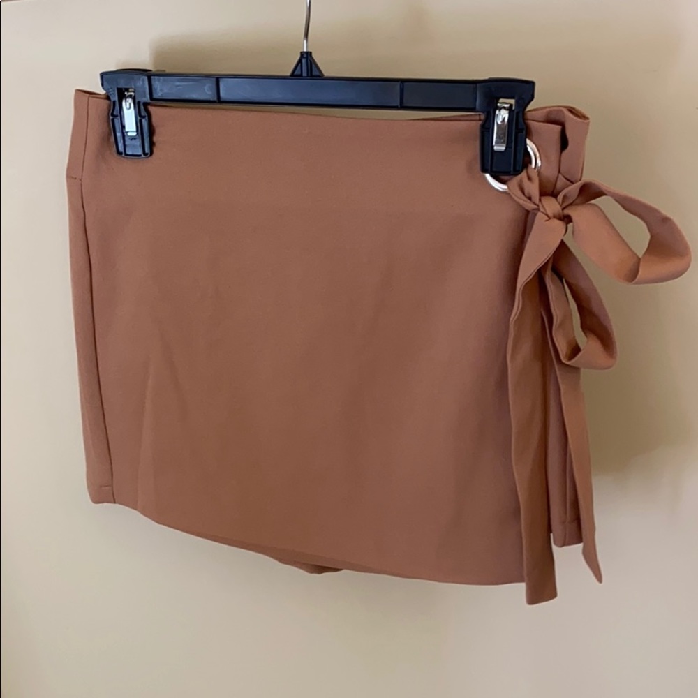 Storee women's tan wrap skort